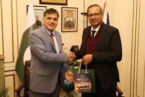 Air Vice Marshal Muhammad Amir Hayat, Chief Executive Officer (CEO), #Pakistan International Airlines @Official_PIA  called on High Commissioner @DrMFaisal  at Pakistan High Commission, London