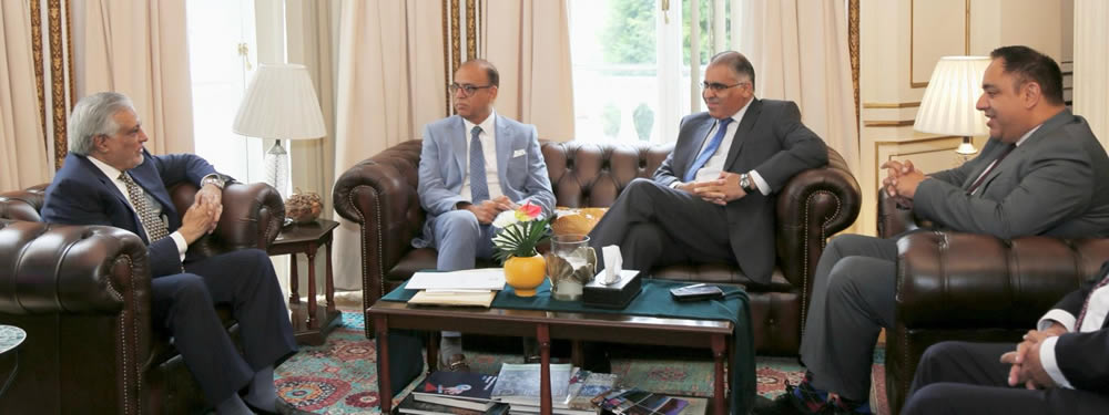 Senator Muhammad Ishaq Dar, Deputy Prime Minister and Foreign Minister, held  meetings with Pakistan-origin British MPs Mohammad Yasin, Tahir Ali, Imran Hussain, Ayoub Khan and Adnan Hussain.