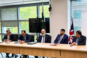 Federal Minister for Commerce, Jam Kamal Khan, held a meeting with Lord Wajid Khan