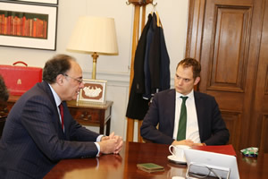 The Finance Minister Senator Muhammad Aurangzeb met Hamish Falconer, UK Minister of State for South Asia