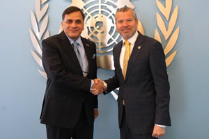 High Commissioner @DrMFaisal  met @IMOSecGen   Mr. Arsenio Dominguez at IMO Secretariat, #London @IMOHQ .