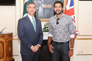 @PakistaninUK delighted to welcome Pakistan tennis star @aisamhqureshi, a youth icon and role model for younger generation; may he enjoy ever greater success & continue to raise high our green & white: H.E. Moazzam Ahmad Khan