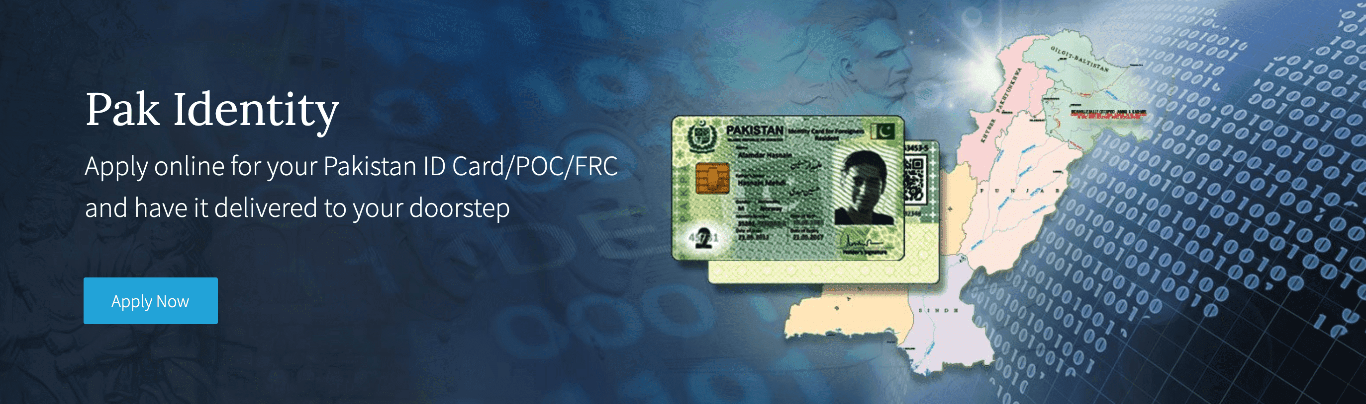 Pak Identity: apply online for your Pakistan ID Card/POC/FRC and have it delivered to your doorstep